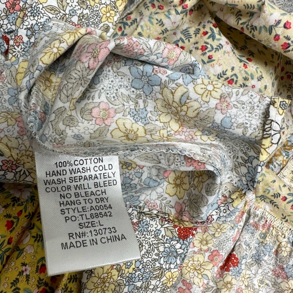 Umgee mini dress size Large floral ruffle sleeveless - Picture 7 of 7